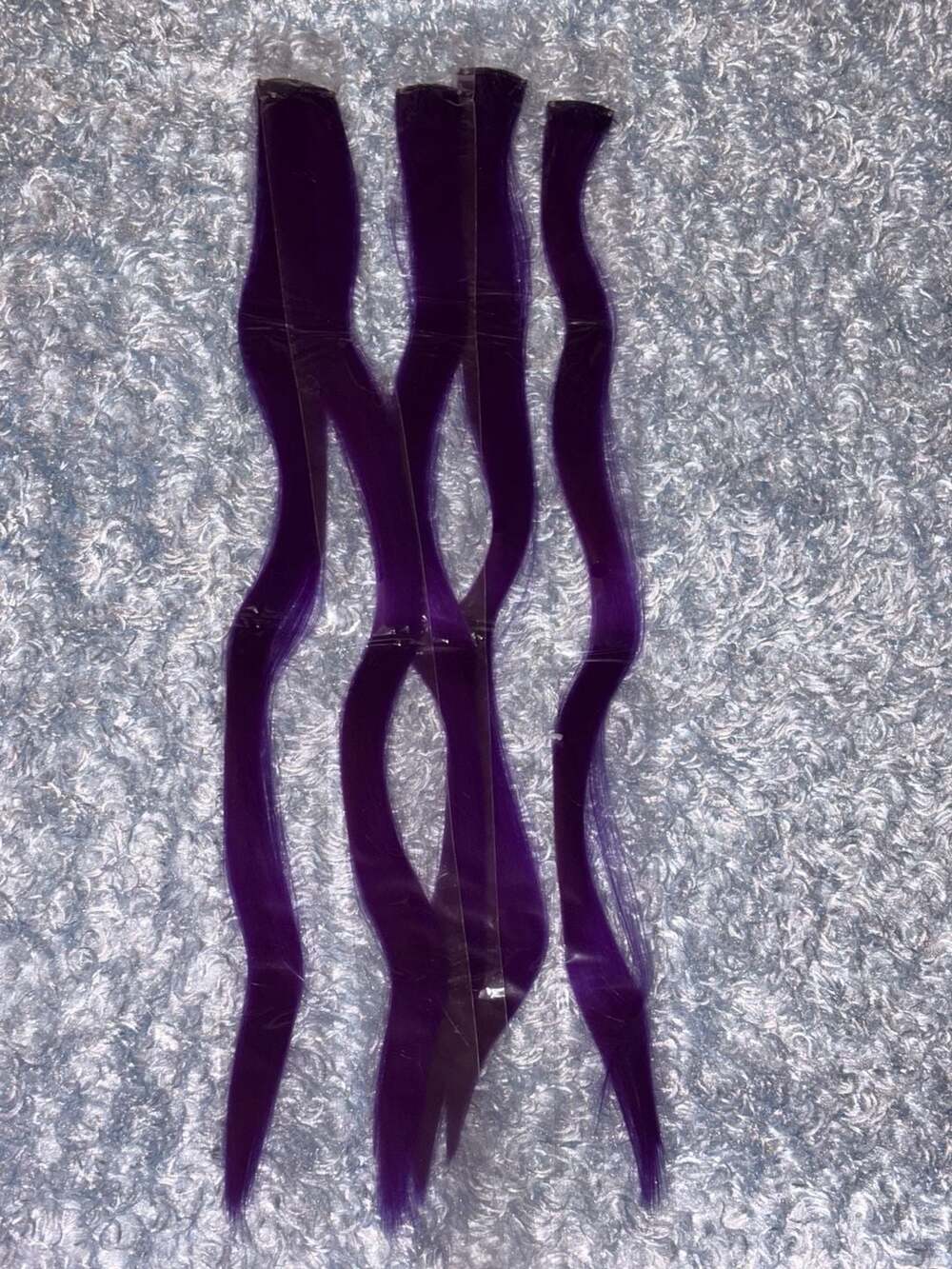 20 Inch Purple Synthetic Hair Clip-in Extensions